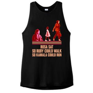 Rosa Sat So Ruby Could Walk So Kamala Could Run Kamala Harris 2024 Ladies PosiCharge Tri-Blend Wicking Tank