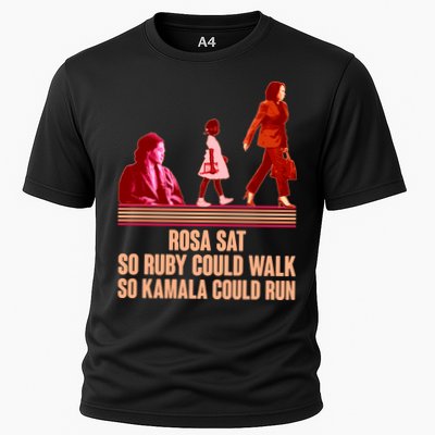Rosa Sat So Ruby Could Walk So Kamala Could Run Kamala Harris 2024 Cooling Performance Crew T-Shirt