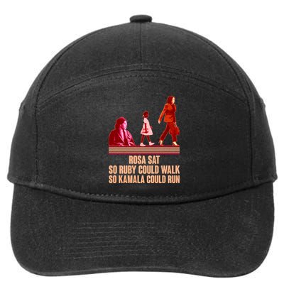 Rosa Sat So Ruby Could Walk So Kamala Could Run Kamala Harris 2024 7-Panel Snapback Hat