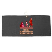 Rosa Sat So Ruby Could Walk So Kamala Could Run Kamala Harris 2024 Large Microfiber Waffle Golf Towel