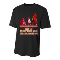 Rosa Sat So Ruby Could Walk So Kamala Could Run Kamala Harris 2024 Youth Performance Sprint T-Shirt