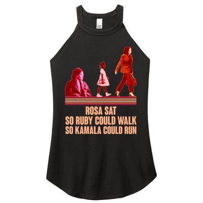 Rosa Sat So Ruby Could Walk So Kamala Could Run Kamala Harris 2024 Women's Perfect Tri Rocker Tank