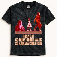 Rosa Sat So Ruby Could Walk So Kamala Could Run Kamala Harris 2024 Kids Tie-Dye T-Shirt
