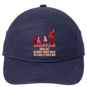 Rosa Sat So Ruby Could Walk So Kamala Could Run Kamala Harris 2024 7-Panel Snapback Hat