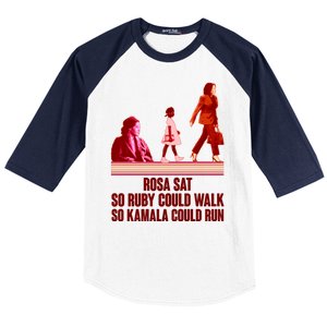 Rosa Sat So Ruby Could Walk So Kamala Could Run Kamala Harris 2024 Baseball Sleeve Shirt