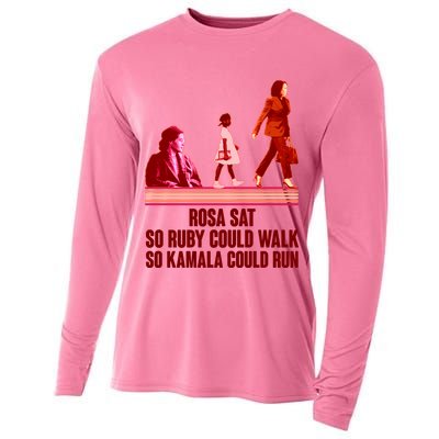 Rosa Sat So Ruby Could Walk So Kamala Could Run Kamala Harris 2024 Cooling Performance Long Sleeve Crew