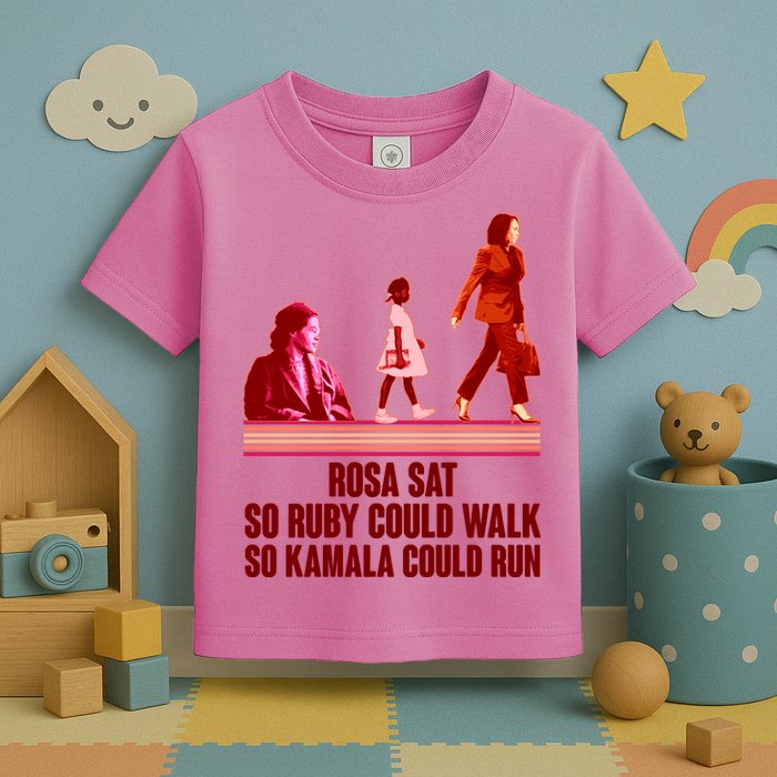 Rosa Sat So Ruby Could Walk So Kamala Could Run Kamala Harris 2024 Toddler T-Shirt