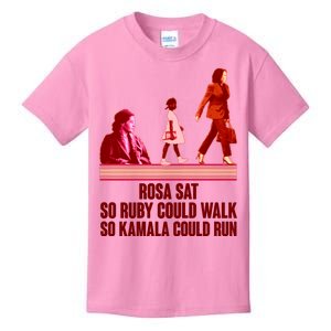 Rosa Sat So Ruby Could Walk So Kamala Could Run Kamala Harris 2024 Kids T-Shirt