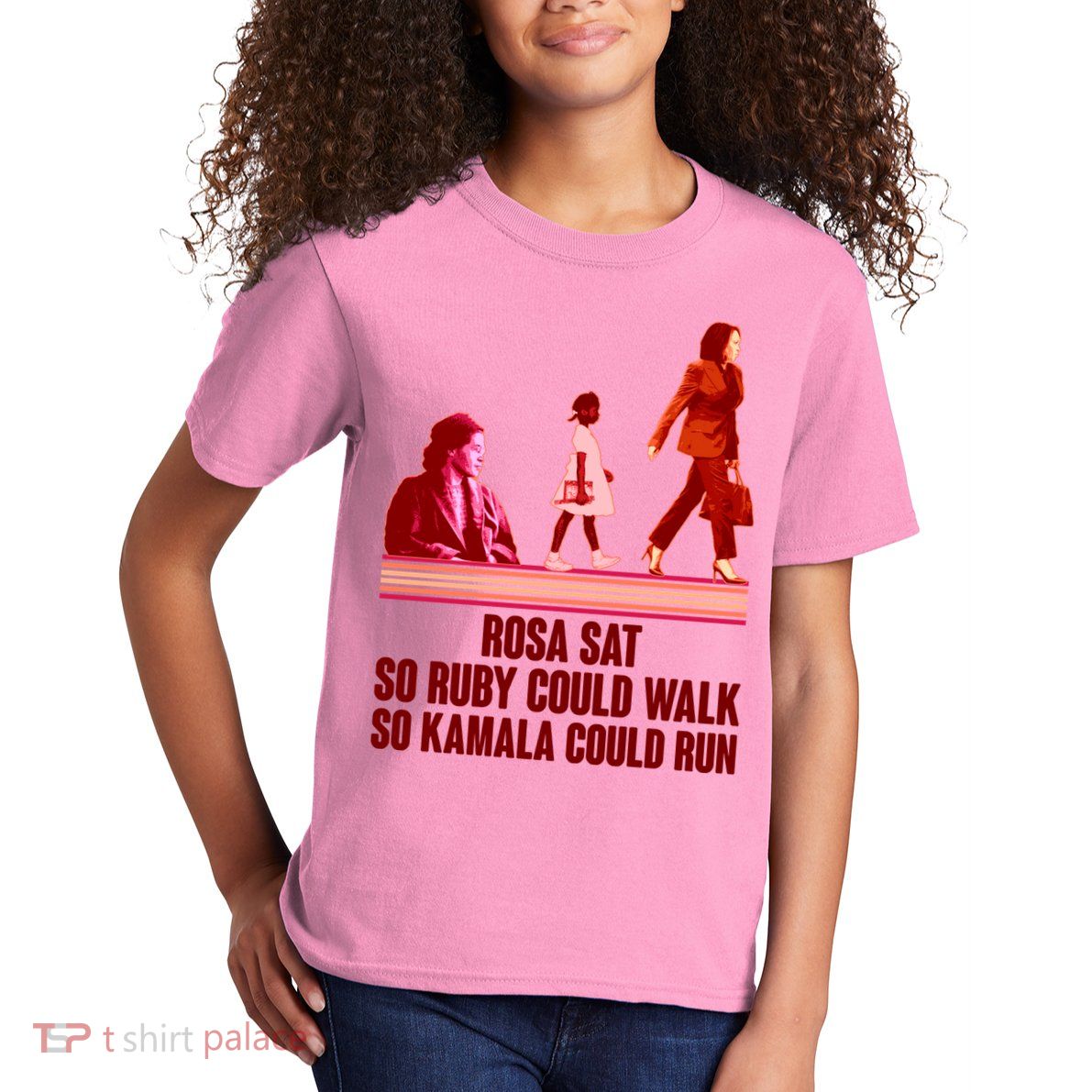 Rosa Sat So Ruby Could Walk So Kamala Could Run Kamala Harris 2024 Kids T-Shirt