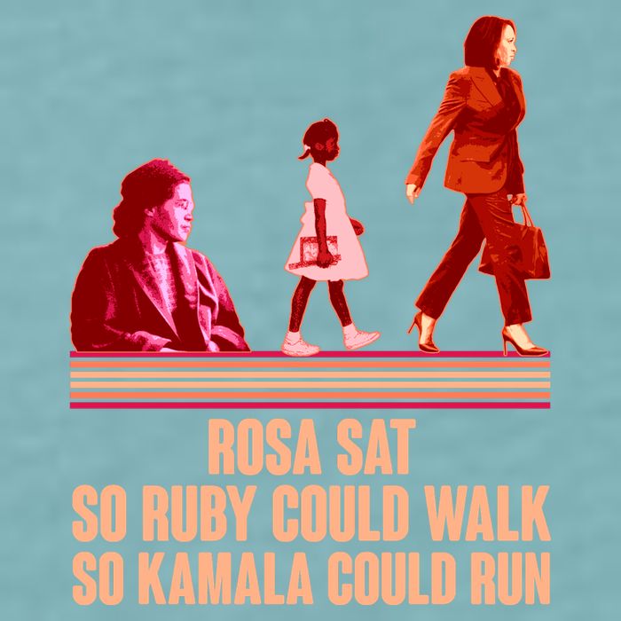 Rosa Sat So Ruby Could Walk So Kamala Could Run Kamala Harris 2024 Sueded Cloud Jersey T-Shirt