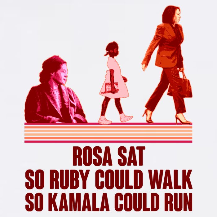 Rosa Sat So Ruby Could Walk So Kamala Could Run Kamala Harris 2024 Garment-Dyed Sweatshirt