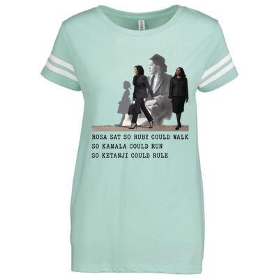 Rosa Sat So Ruby Could Walk So Kamala Could Run So Ketanjt Could Rule Enza Ladies Jersey Football T-Shirt