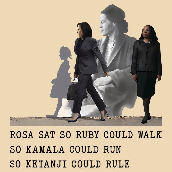 Rosa Sat So Ruby Could Walk So Kamala Could Run So Ketanjt Could Rule Drawstring Bag