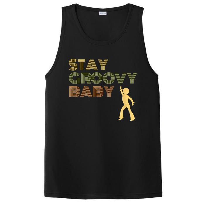 Retro Seventies Stay Groovy Baby Disco Dancing PosiCharge Competitor Tank