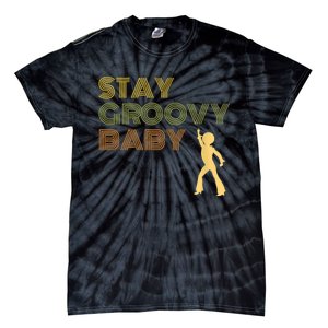 Retro Seventies Stay Groovy Baby Disco Dancing Tie-Dye T-Shirt