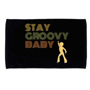 Retro Seventies Stay Groovy Baby Disco Dancing Microfiber Hand Towel