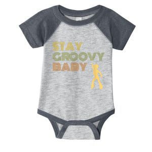 Retro Seventies Stay Groovy Baby Disco Dancing Infant Baby Jersey Bodysuit