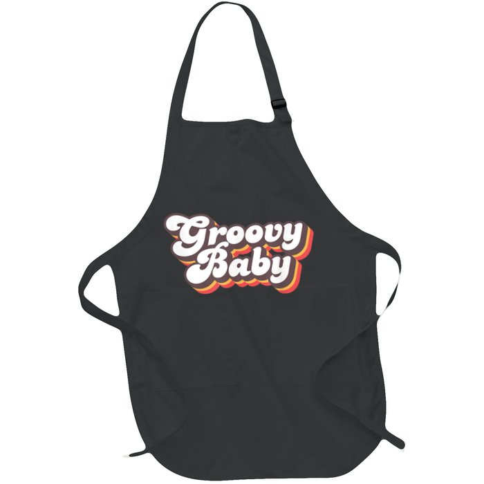 Retro Seventies Style Groovy Baby 70s Fancy Dress Apron