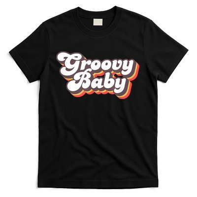 Retro Seventies Style Groovy Baby 70s Fancy Dress T-Shirt