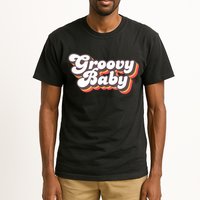 Retro Seventies Style Groovy Baby 70s Fancy Dress Tall T-Shirt