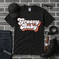 Retro Seventies Style Groovy Baby 70s Fancy Dress Tall T-Shirt