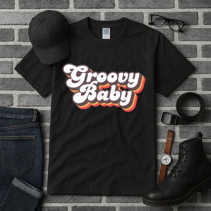Retro Seventies Style Groovy Baby 70s Fancy Dress Tall T-Shirt
