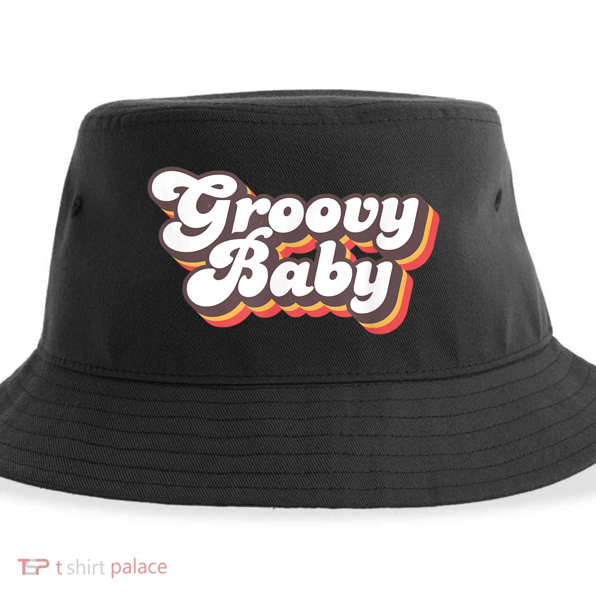 Retro Seventies Style Groovy Baby 70s Fancy Dress Sustainable Bucket Hat