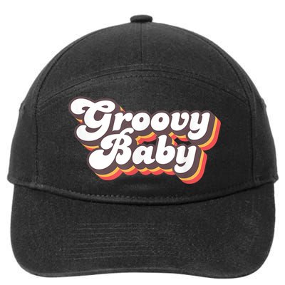 Retro Seventies Style Groovy Baby 70s Fancy Dress 7-Panel Snapback Hat