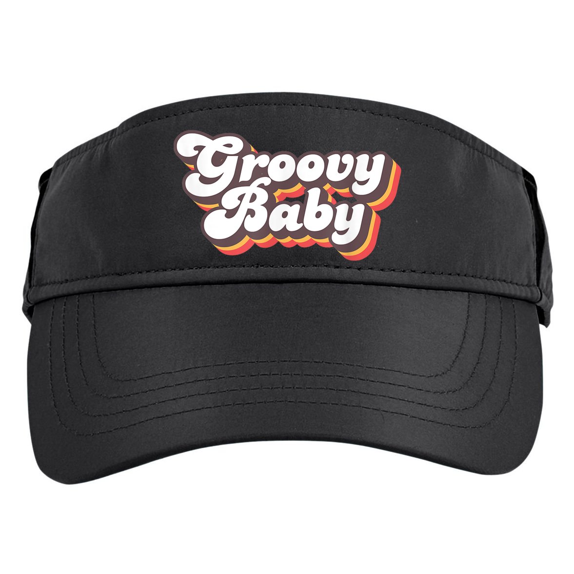 Retro Seventies Style Groovy Baby 70s Fancy Dress Adult Drive Performance Visor