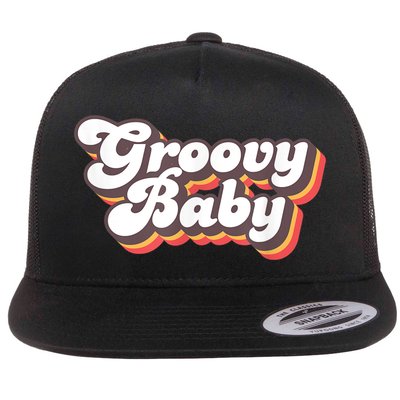 Retro Seventies Style Groovy Baby 70s Fancy Dress Flatbill Hat
