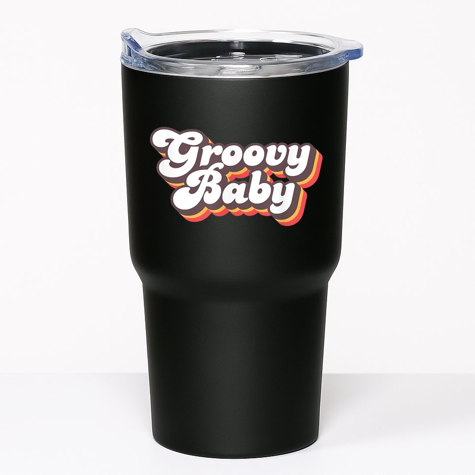 Retro Seventies Style Groovy Baby 70s Fancy Dress Tumbler