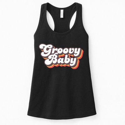 Retro Seventies Style Groovy Baby 70s Fancy Dress Womens Tank Top