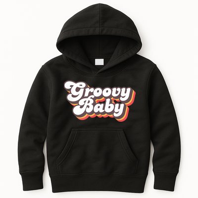 Retro Seventies Style Groovy Baby 70s Fancy Dress Kids Hoodie