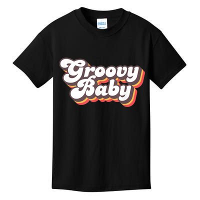 Retro Seventies Style Groovy Baby 70s Fancy Dress Kids T-Shirt