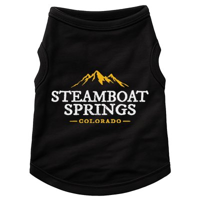 Retro Steamboat Springs Souvenir Mountain Colorado Doggie Tank