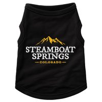 Retro Steamboat Springs Souvenir Mountain Colorado Doggie Tank