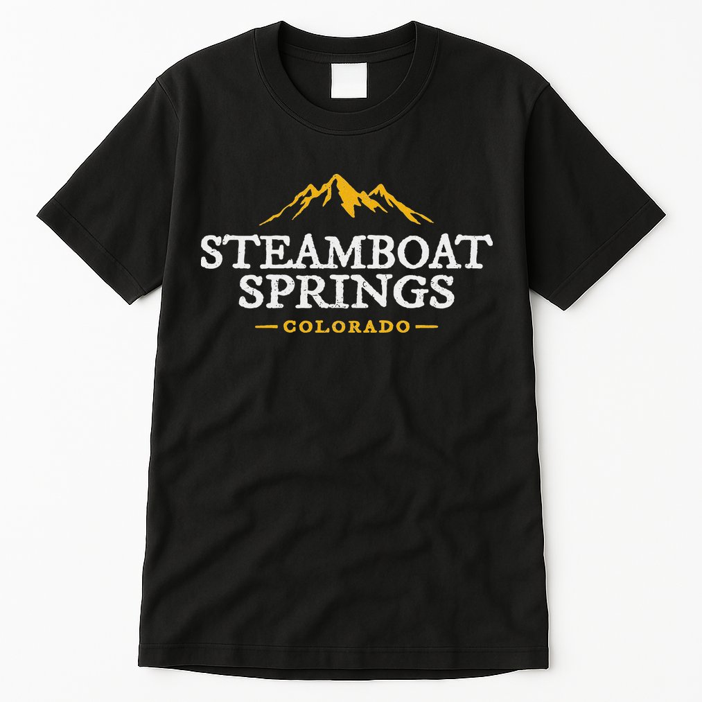 Retro Steamboat Springs Souvenir Mountain Colorado Tall T-Shirt