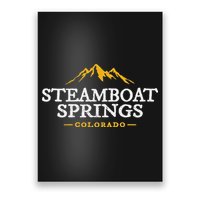 Retro Steamboat Springs Souvenir Mountain Colorado Poster