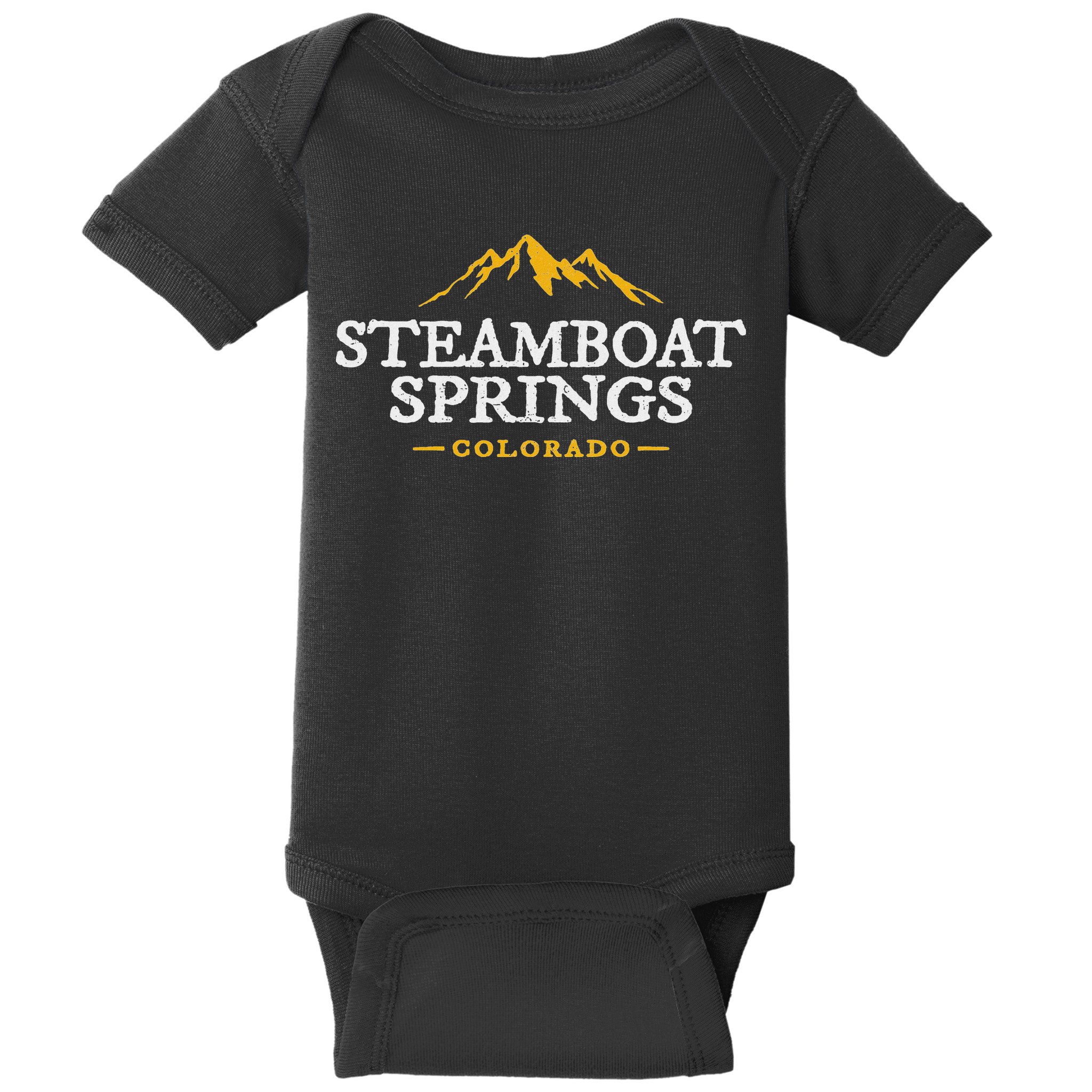 Retro Steamboat Springs Souvenir Mountain Colorado Baby Bodysuit