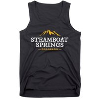 Retro Steamboat Springs Souvenir Mountain Colorado Tank Top