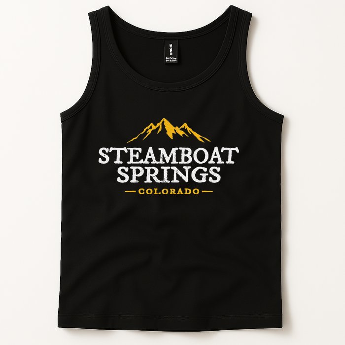 Retro Steamboat Springs Souvenir Mountain Colorado Tank Top