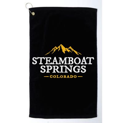 Retro Steamboat Springs Souvenir Mountain Colorado Golf Towel