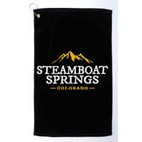 Retro Steamboat Springs Souvenir Mountain Colorado Golf Towel