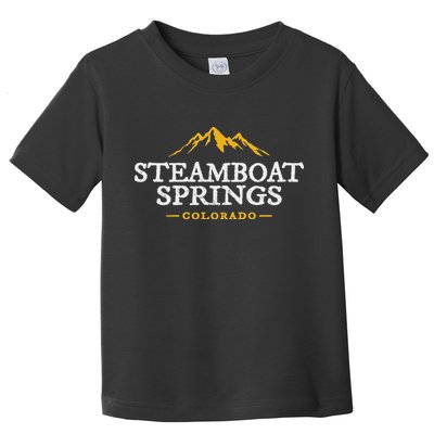 Retro Steamboat Springs Souvenir Mountain Colorado Toddler T-Shirt
