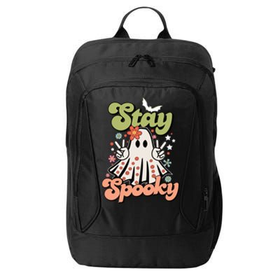 Retro Stay Spooky Ghost Print Meaningful Gift City Backpack