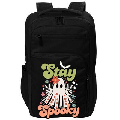 Retro Stay Spooky Ghost Print Meaningful Gift Impact Tech Backpack