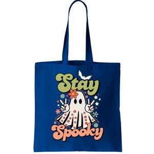 Retro Stay Spooky Ghost Print Meaningful Gift Tote Bag