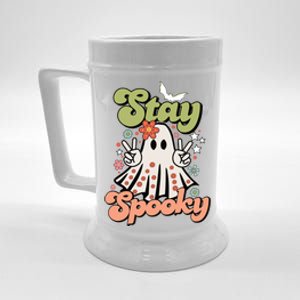 Retro Stay Spooky Ghost Print Meaningful Gift Beer Stein