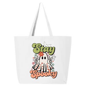 Retro Stay Spooky Ghost Print Meaningful Gift 25L Jumbo Tote