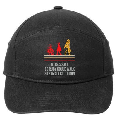Rosa Sat So Ruby Could Walk So Kamala Could Run 7-Panel Snapback Hat